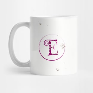 Monogram fairy flowers, letter E Mug